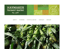 Tablet Screenshot of haymakermarket.com